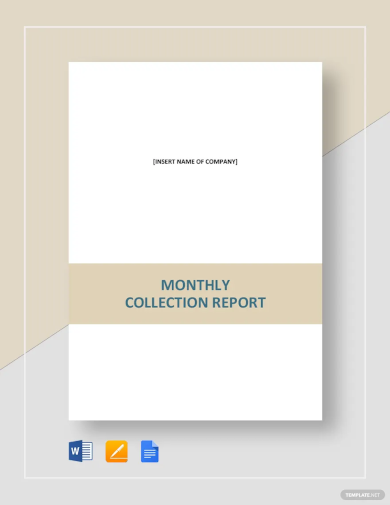 monthly collection report template
