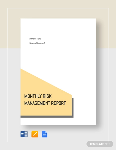 monthly risk management report template