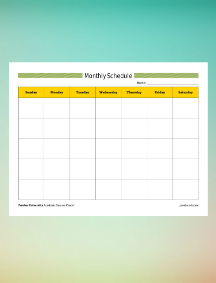 17+ Monthly Schedule Examples & Templates | Examples