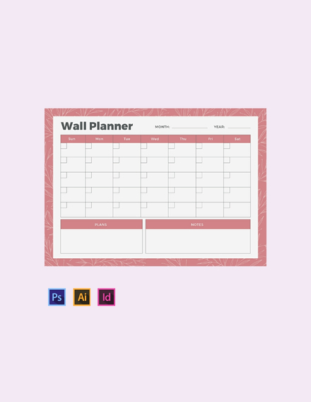 monthly wall planner
