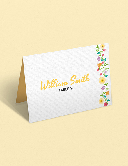 Multi Place Wedding Name Card1