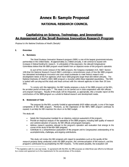 national research council proposal