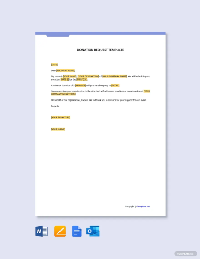 printable donation request letter template