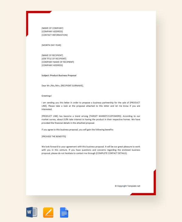 Proposal Letter Examples 50 Samples In Pdf Doc Examples