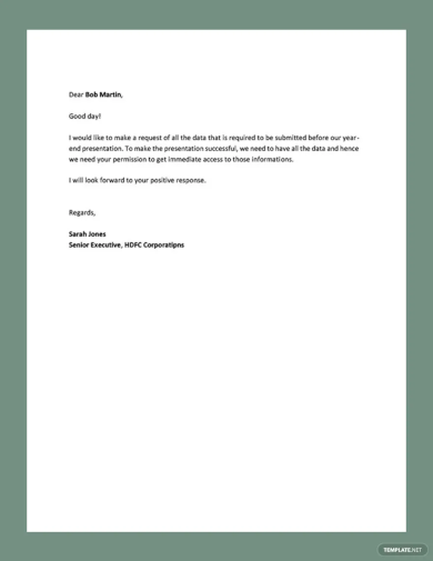 professional request letter template