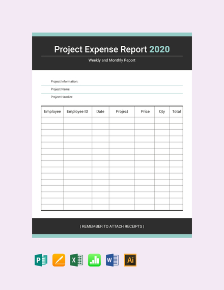 project expense report template