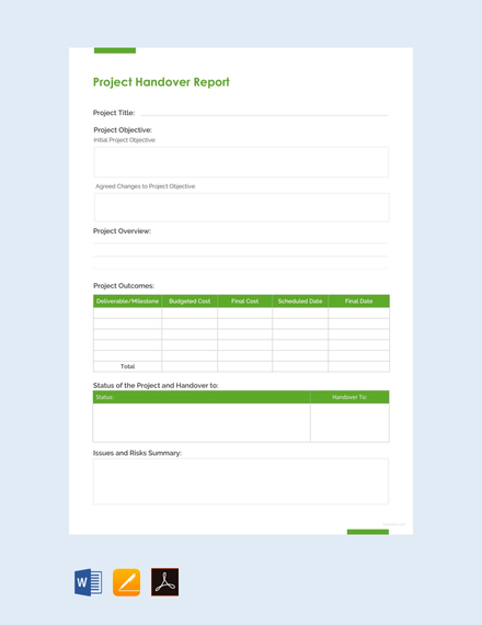 project handover report