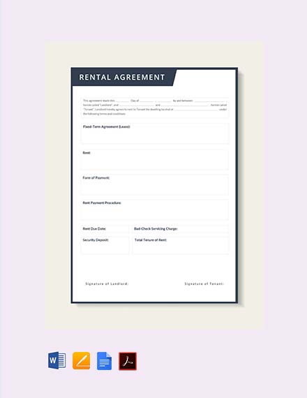 Rental Lease Agreement Contract