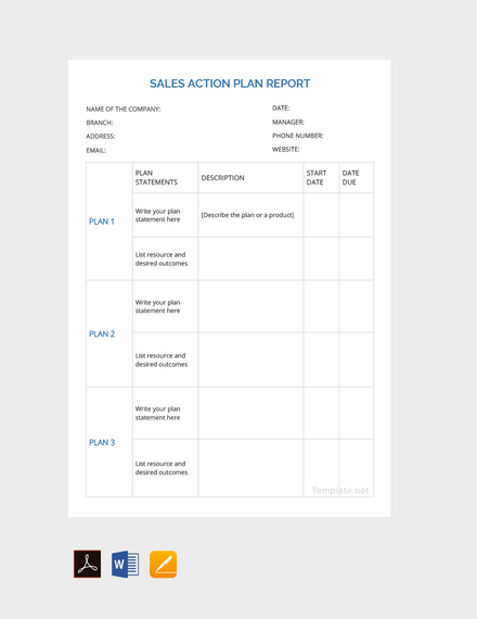 Sales Action Plan Report1