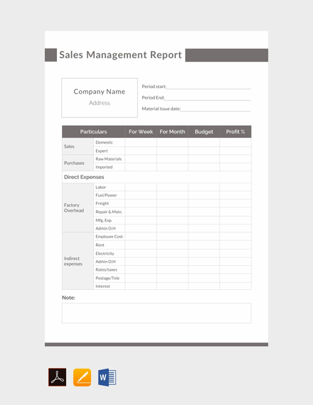 Sales Management Report Template1