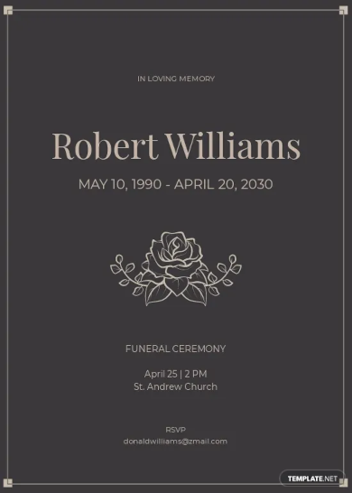 sample funeral invitation card template