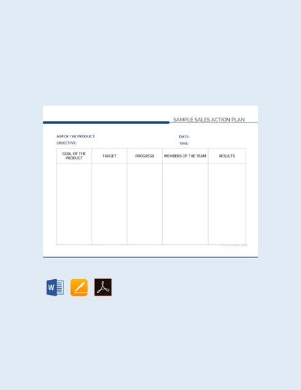 sample sales action plan template
