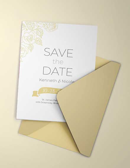 Save the Date Wedding Invitation Template