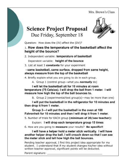 science project proposal