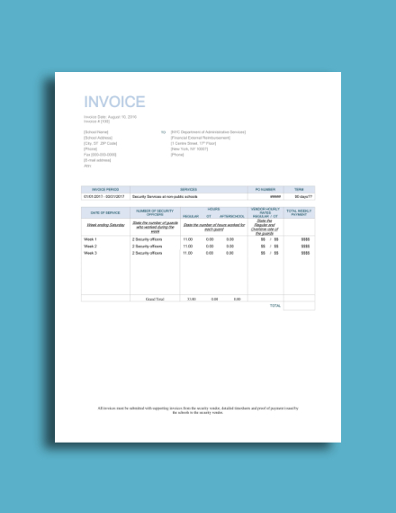 16+ Service Invoice Examples, Templates in Word, PDF, Excel, Pages