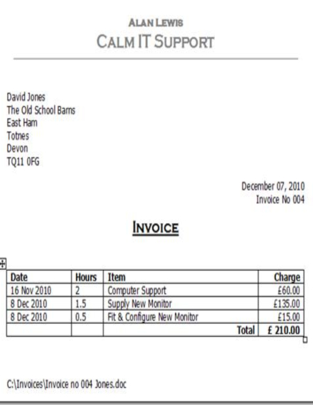 sequential invoice template