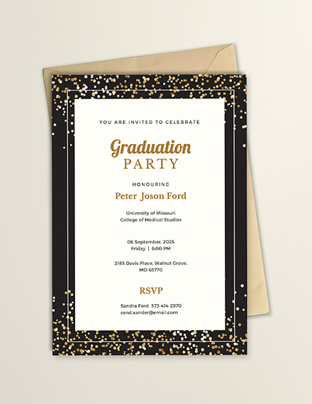simple graduation invitation template