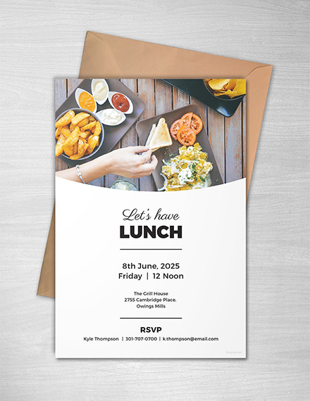 simple lunch invitation template