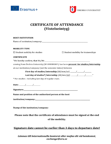 simple student attendance certificate