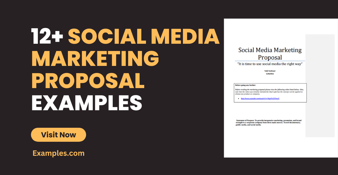 Social Media Marketing Proposal Examples