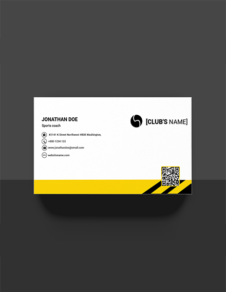 sports business card template