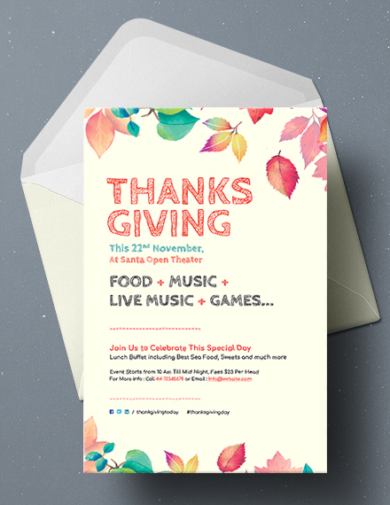 thanksgiving greeting card template