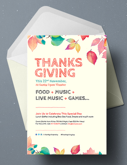 Thanksgiving Greeting Card Template