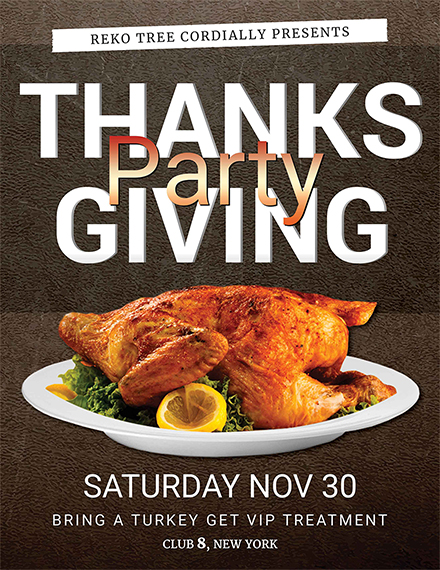 Thanksgiving Party Flyer