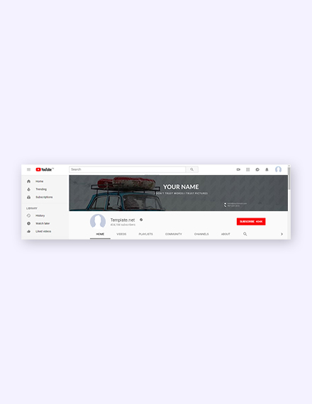 Traveling YouTube Channel Template