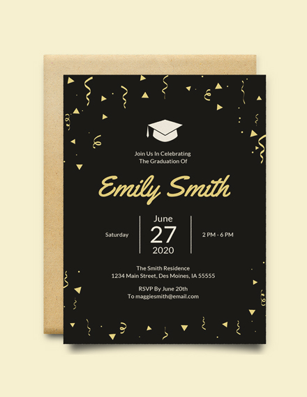 vintage farewell party invitation template