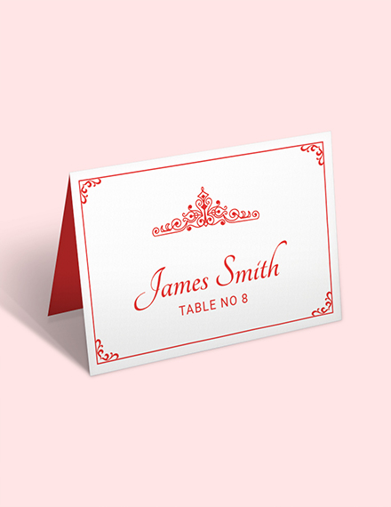 Vintage Wedding Place Card