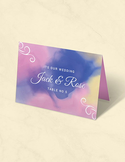 Water Color Place Card