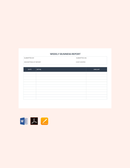 Weekly Business Report Template