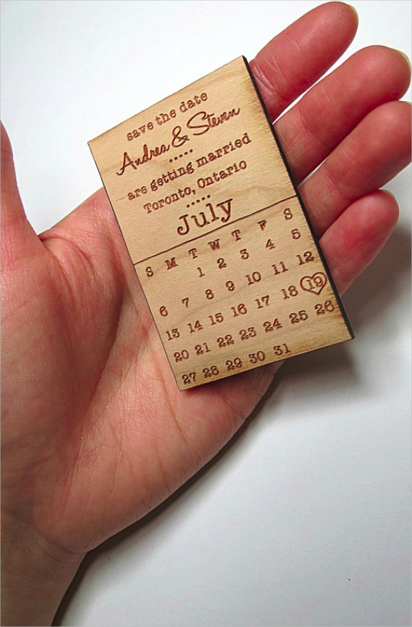 Wood Save-the-Date Invitation