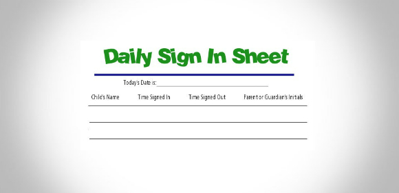 daily sign in sheet1