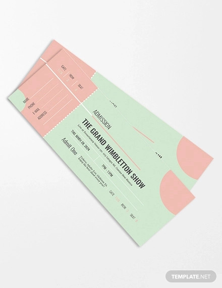 Admission Ticket Template