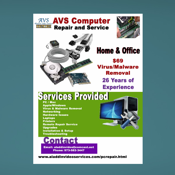 Aladdin PC Repair Services Flyer