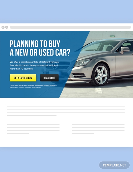 Automobile Website Header