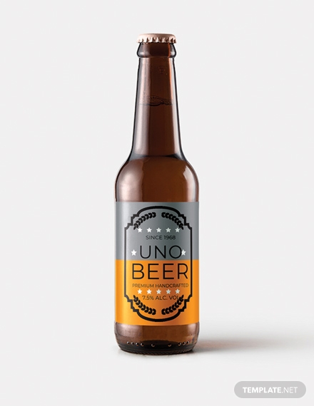 beer product label