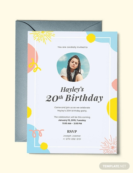 birthday invitation template with photo