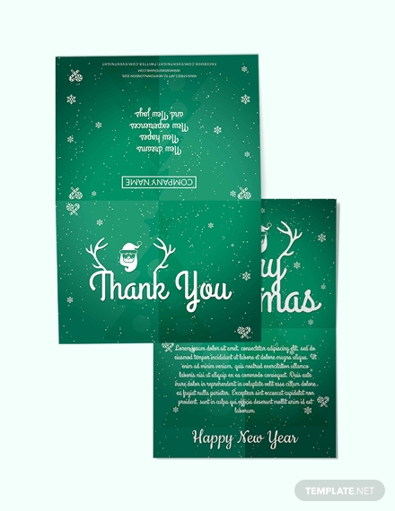 business christmas thank you card
