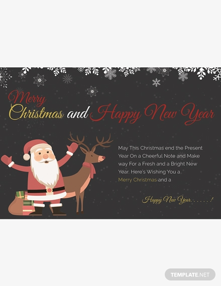 chalkboard christmas greeting card