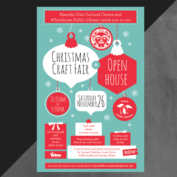 christmas craft fair open house invitation