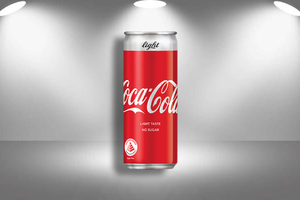 coca cola light can label