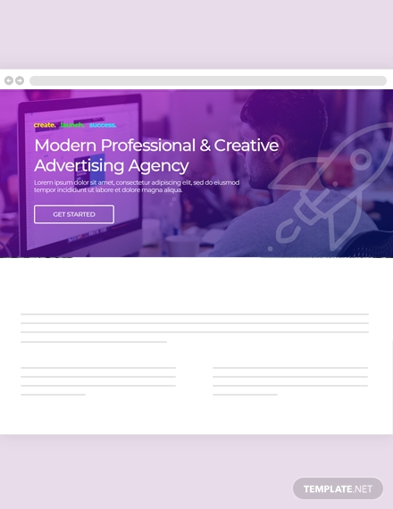 creative agency website header