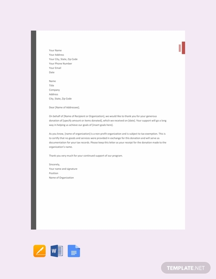 17 Free Donation Letter Templates for Schools