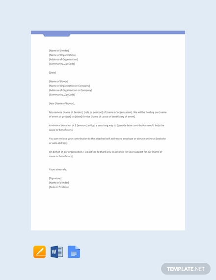 Donation Letter 14  Examples Format How to Write PDF