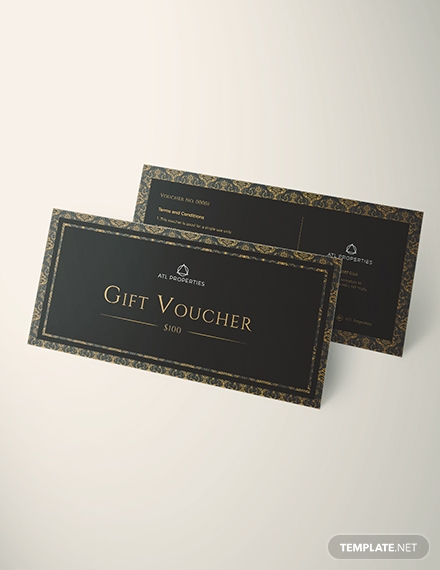 elegant gift voucher sample