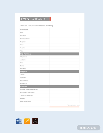 event planning checklist
