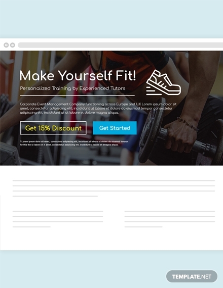 fitness website header